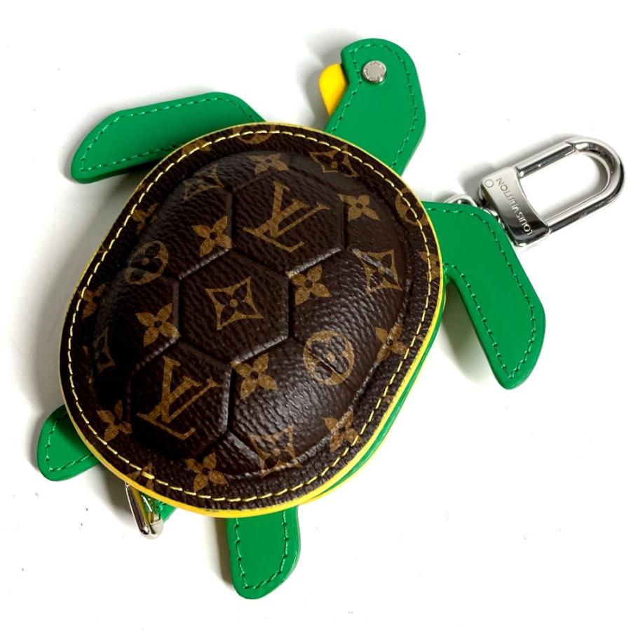新品同様 LOUIS VUITTON ルイヴィトン キーホルダー LV タートル バッグチャーム ポーチ  モノグラム 亀 キーホルダー M01471 【中古】 | LOUIS VUITTON | 02