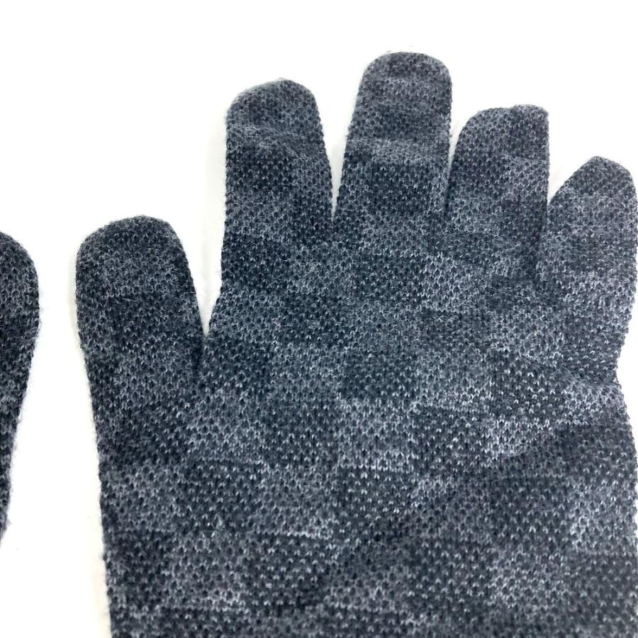 LOUIS VUITTON ルイヴィトン M77992 グローブ ネオ プティ ダミエ　グローブ ダミエグラフィット 手袋 ブラック【中古】 | LOUIS VUITTON | 03