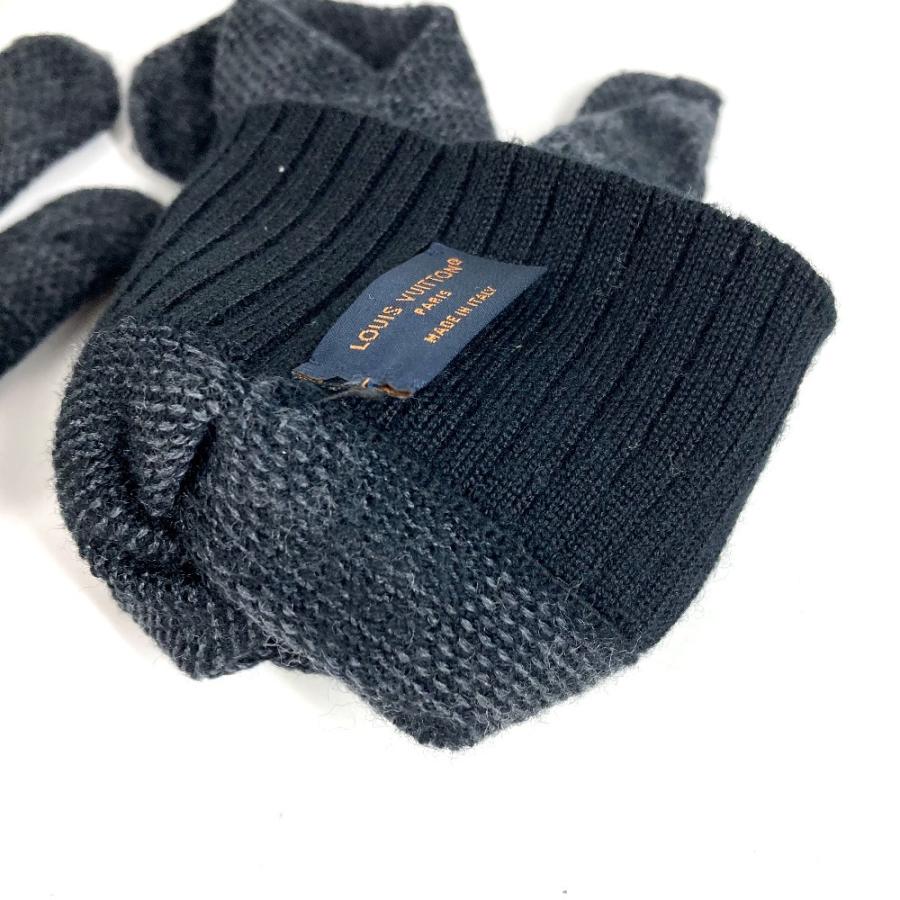 LOUIS VUITTON ルイヴィトン M77992 グローブ ネオ プティ ダミエ　グローブ ダミエグラフィット 手袋 ブラック【中古】 | LOUIS VUITTON | 07