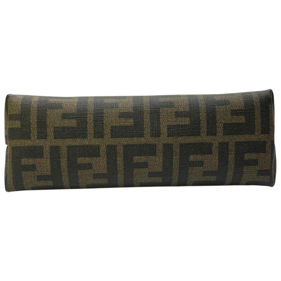 FENDI フェンディ 7N0038  ズッカ ロゴ てんとう虫 ポーチ 小物入れ 収納 化粧ポーチ ブラウン ユニセックス【中古】 | FENDI | 04