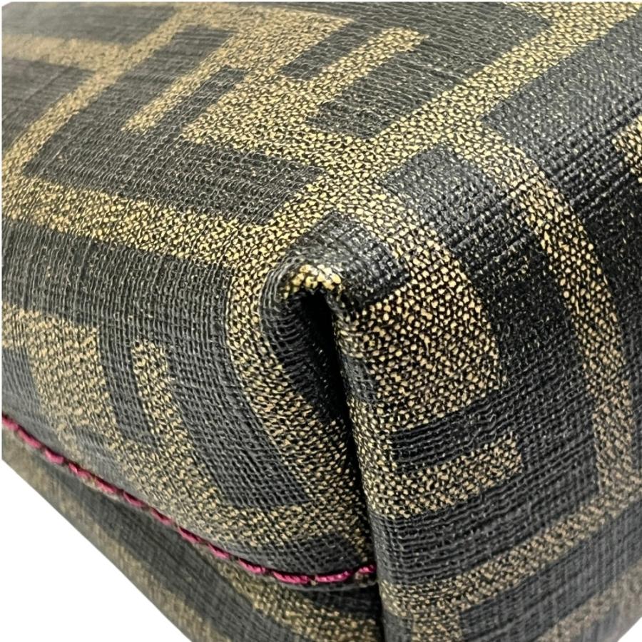 FENDI フェンディ 7N0038  ズッカ ロゴ てんとう虫 ポーチ 小物入れ 収納 化粧ポーチ ブラウン ユニセックス【中古】 | FENDI | 06