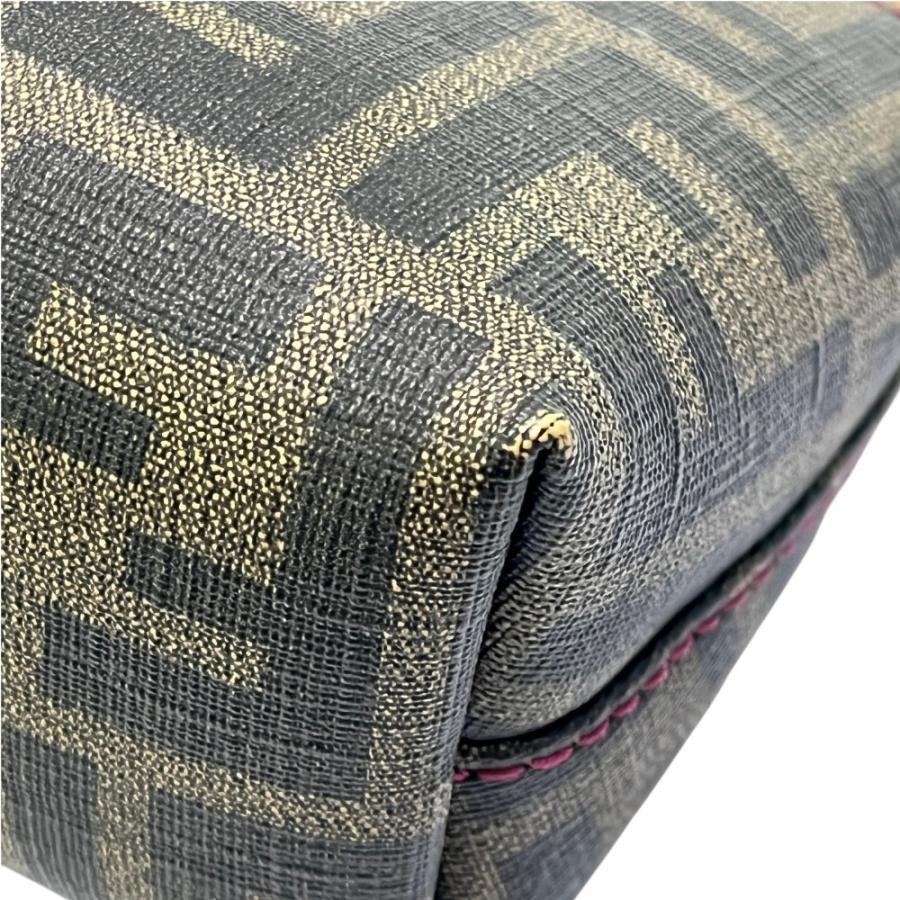 FENDI フェンディ 7N0038  ズッカ ロゴ てんとう虫 ポーチ 小物入れ 収納 化粧ポーチ ブラウン ユニセックス【中古】 | FENDI | 07