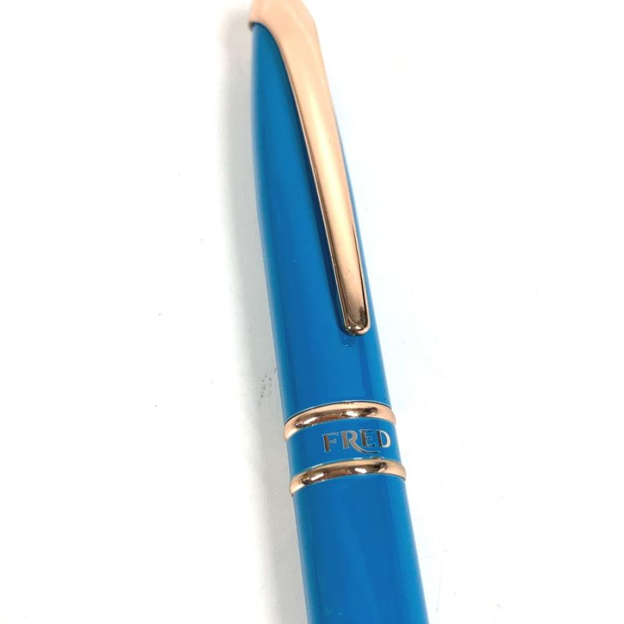 美品 FRED フレッド ロゴ ペン ステーショナリー 非売品 ノベルティ ボールペン ブルー ユニセックス【中古】 | Fred | 02