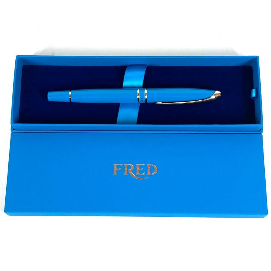 美品 FRED フレッド ロゴ ペン ステーショナリー 非売品 ノベルティ ボールペン ブルー ユニセックス【中古】 | Fred | 07