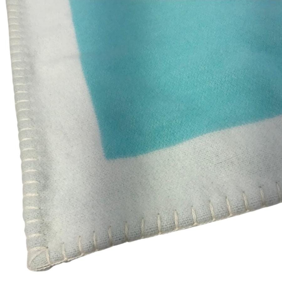 TIFFANY&Co. ティファニー ロゴ 毛布 インテリア ひざかけ フリンジ ブランケット ブルー ユニセックス【中古】 | TIFFANY&Co. | 07
