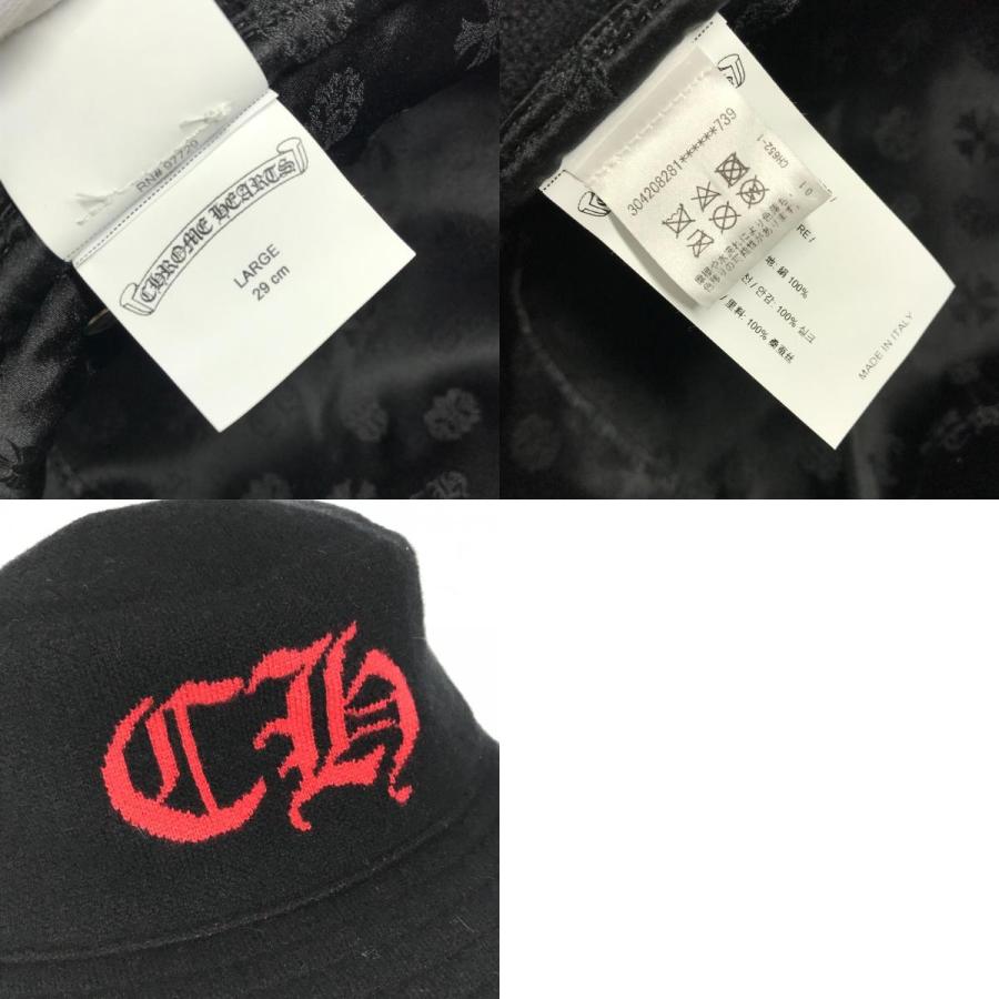 美品 CHROME HEARTS クロムハーツ CH ロゴ ハット帽 帽子 バケットハット ボブハット ニットハット ハット ブラック ユニセックス【中古】 |  | 09