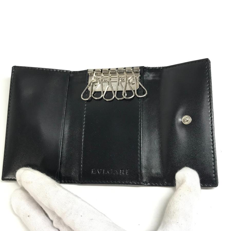 美品 BVLGARI ブルガリ ロゴ デニム 6連 6P 鍵 キーケース ブラック ユニセックス【中古】 | BVLGARI | 07