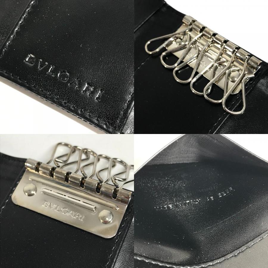 美品 BVLGARI ブルガリ ロゴ デニム 6連 6P 鍵 キーケース ブラック ユニセックス【中古】 | BVLGARI | 08