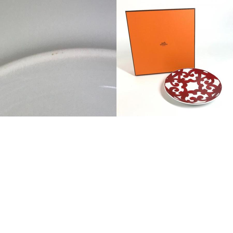 未使用 HERMES エルメス ガダルキヴィール 17ｃｍ  プレート 食器 皿 お皿 レッド ユニセックス【中古】 | HERMES | 09