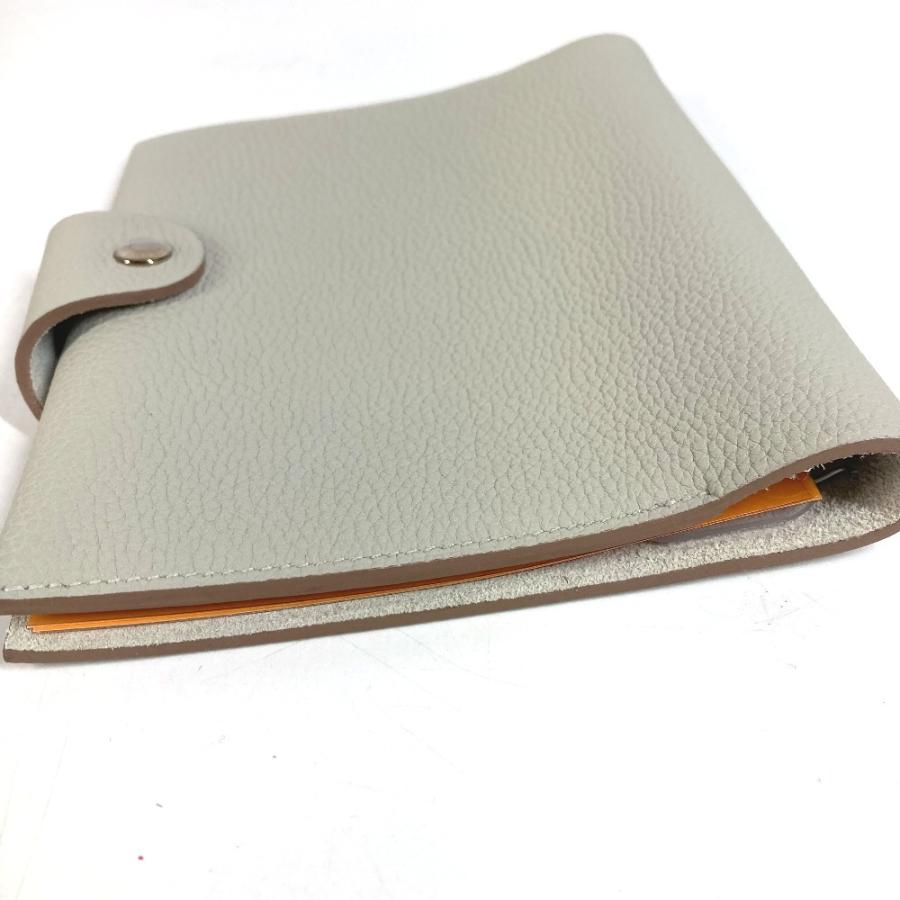 HERMES エルメス ユリス ネオ PM　ユリスネオPM ステーショナリー システム手帳 ケース ノートカバー 手帳カバー ライトグレー系 【中古】 | HERMES | 02