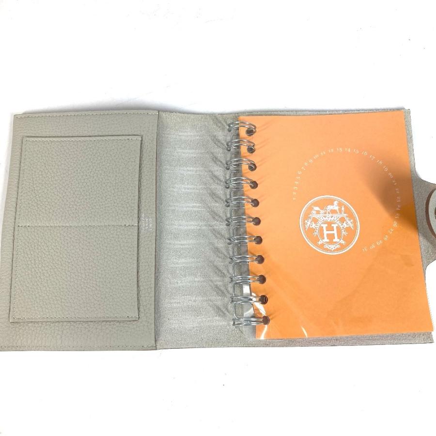 HERMES エルメス ユリス ネオ PM　ユリスネオPM ステーショナリー システム手帳 ケース ノートカバー 手帳カバー ライトグレー系 【中古】 | HERMES | 07