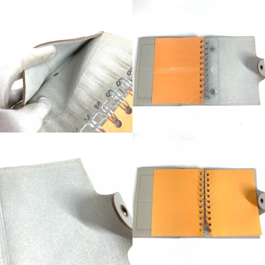 HERMES エルメス ユリス ネオ PM　ユリスネオPM ステーショナリー システム手帳 ケース ノートカバー 手帳カバー ライトグレー系 【中古】 | HERMES | 09