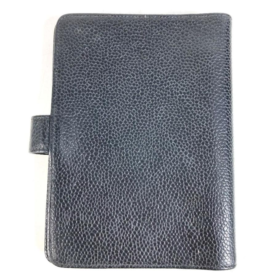 CHANEL シャネル CC ココマーク ロゴ ステーショナリー システム手帳 ケース  手帳カバー ブラック ユニセックス【中古】 | CHANEL | 01