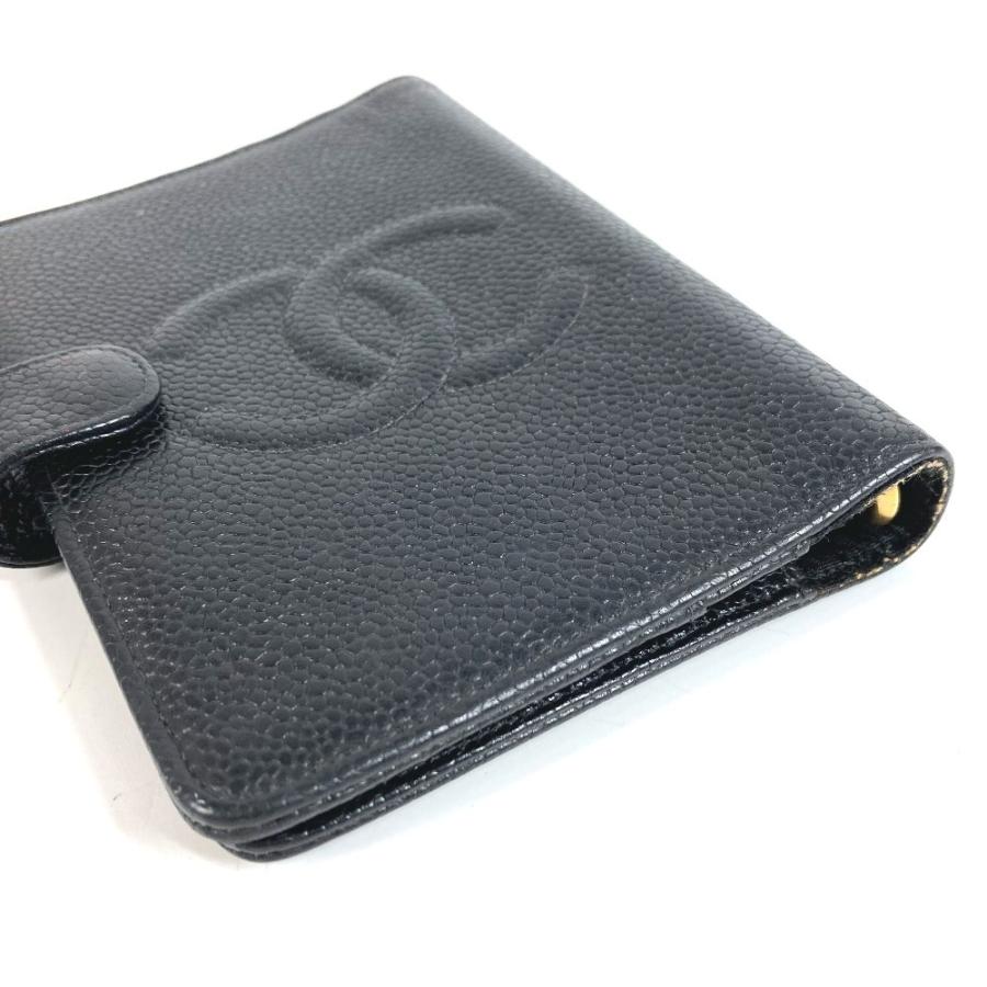 CHANEL シャネル CC ココマーク ロゴ ステーショナリー システム手帳 ケース  手帳カバー ブラック ユニセックス【中古】 | CHANEL | 02