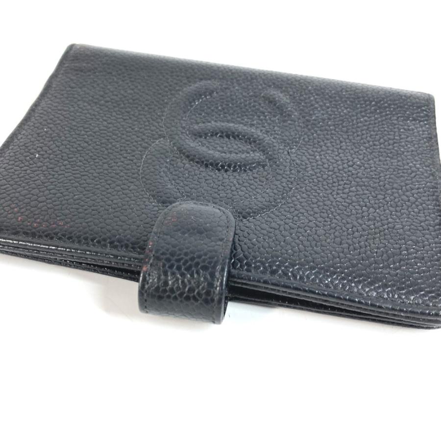 CHANEL シャネル CC ココマーク ロゴ ステーショナリー システム手帳 ケース  手帳カバー ブラック ユニセックス【中古】 | CHANEL | 03