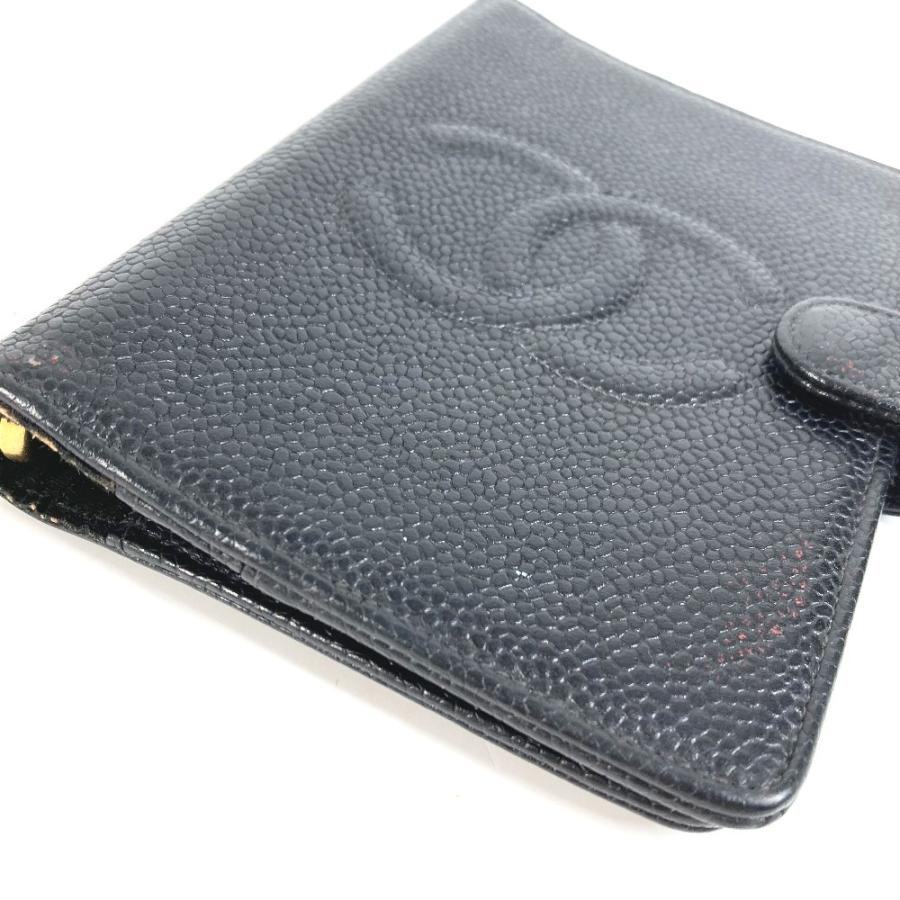 CHANEL シャネル CC ココマーク ロゴ ステーショナリー システム手帳 ケース  手帳カバー ブラック ユニセックス【中古】 | CHANEL | 04