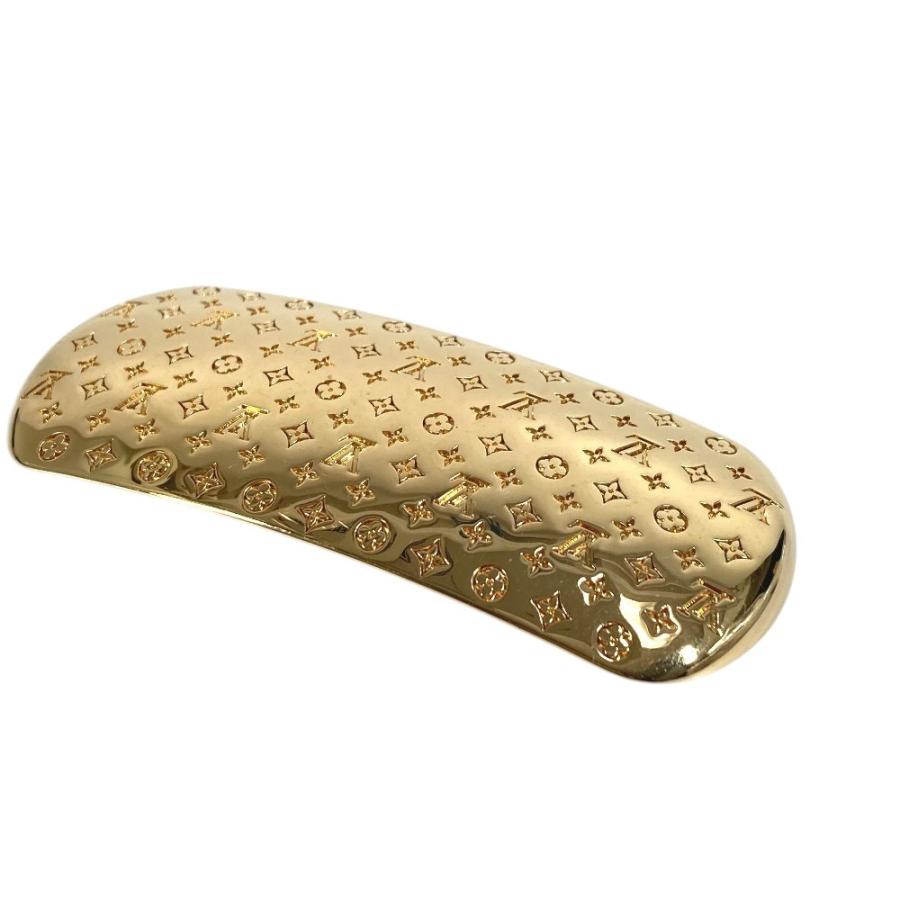 LOUIS VUITTON ルイヴィトン ナノグラム バレッタ ヘアアクセサリー 髪留め ヘアピン モノグラム バレッタ ゴールド　M80277 【中古】 | LOUIS VUITTON | 01