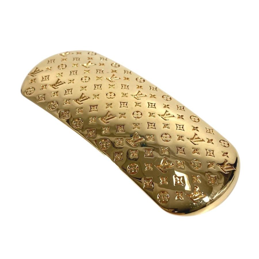 LOUIS VUITTON ルイヴィトン ナノグラム バレッタ ヘアアクセサリー 髪留め ヘアピン モノグラム バレッタ ゴールド　M80277 【中古】 | LOUIS VUITTON | 03