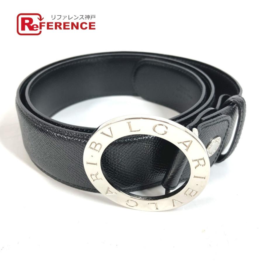 BVLGARI ブルガリ ブルガリブルガリロゴ バックル ボトムス用ベルト ベルト ブラック メンズ【中古】 | BVLGARI