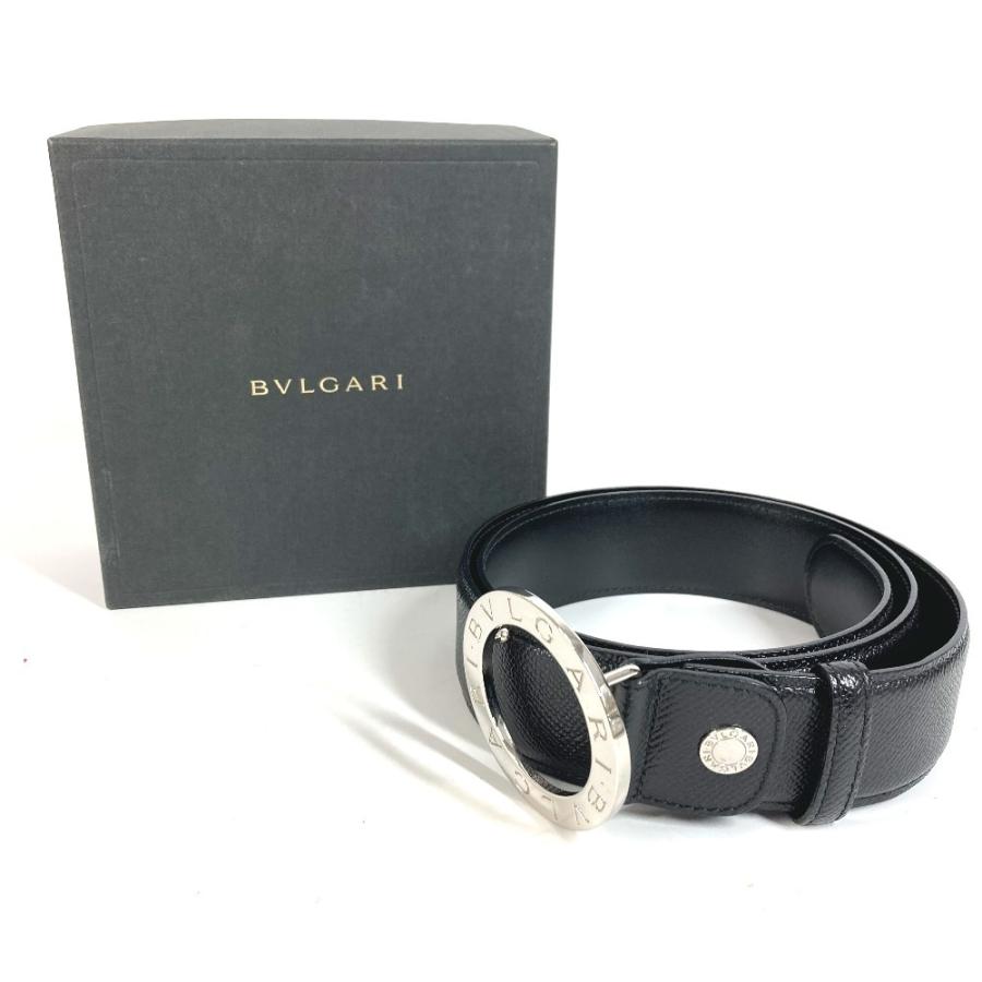 BVLGARI ブルガリ ブルガリブルガリロゴ バックル ボトムス用ベルト ベルト ブラック メンズ【中古】 | BVLGARI | 01