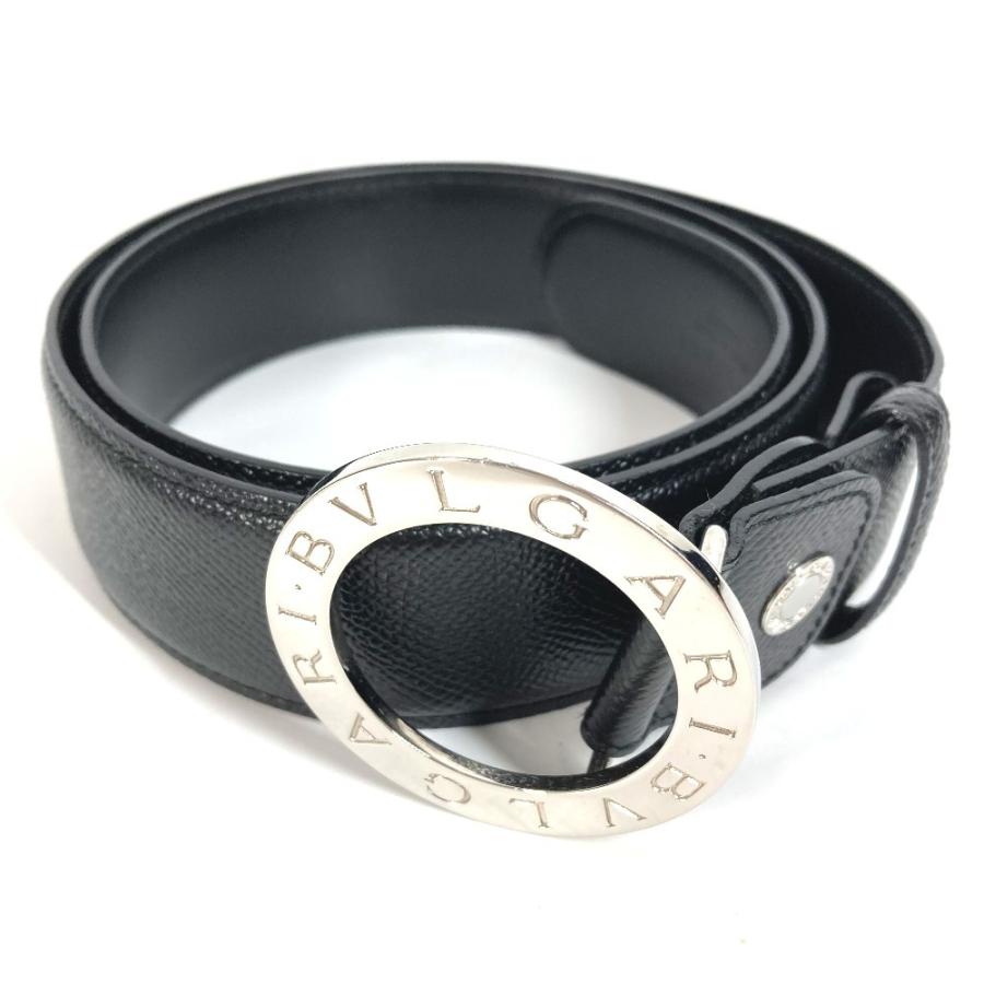 BVLGARI ブルガリ ブルガリブルガリロゴ バックル ボトムス用ベルト ベルト ブラック メンズ【中古】 | BVLGARI | 02