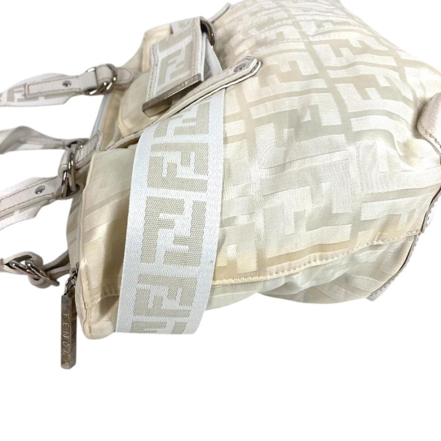 FENDI フェンディ ズッカ FF ロゴ ベルト カバン トートバッグ ショルダーバッグ  ハンドバッグ ホワイト ユニセックス【中古】 | FENDI | 02