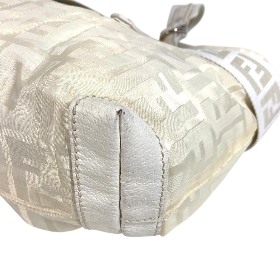 FENDI フェンディ ズッカ FF ロゴ ベルト カバン トートバッグ ショルダーバッグ  ハンドバッグ ホワイト ユニセックス【中古】 | FENDI | 05