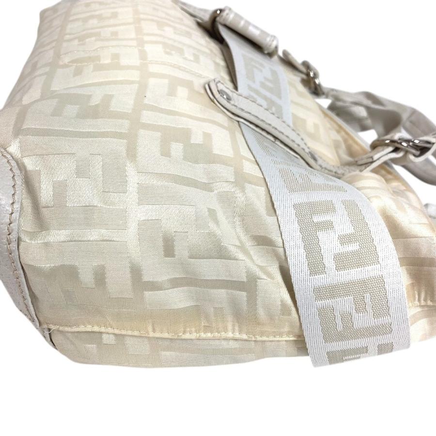 FENDI フェンディ ズッカ FF ロゴ ベルト カバン トートバッグ ショルダーバッグ  ハンドバッグ ホワイト ユニセックス【中古】 | FENDI | 06