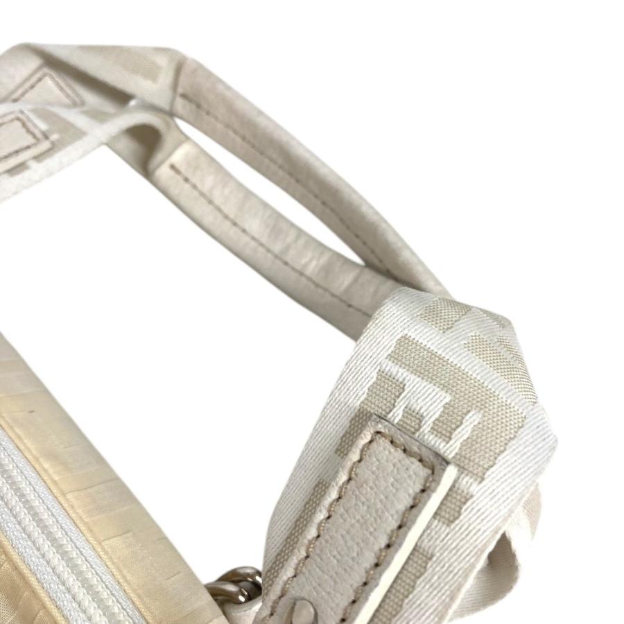 FENDI フェンディ ズッカ FF ロゴ ベルト カバン トートバッグ ショルダーバッグ  ハンドバッグ ホワイト ユニセックス【中古】 | FENDI | 07