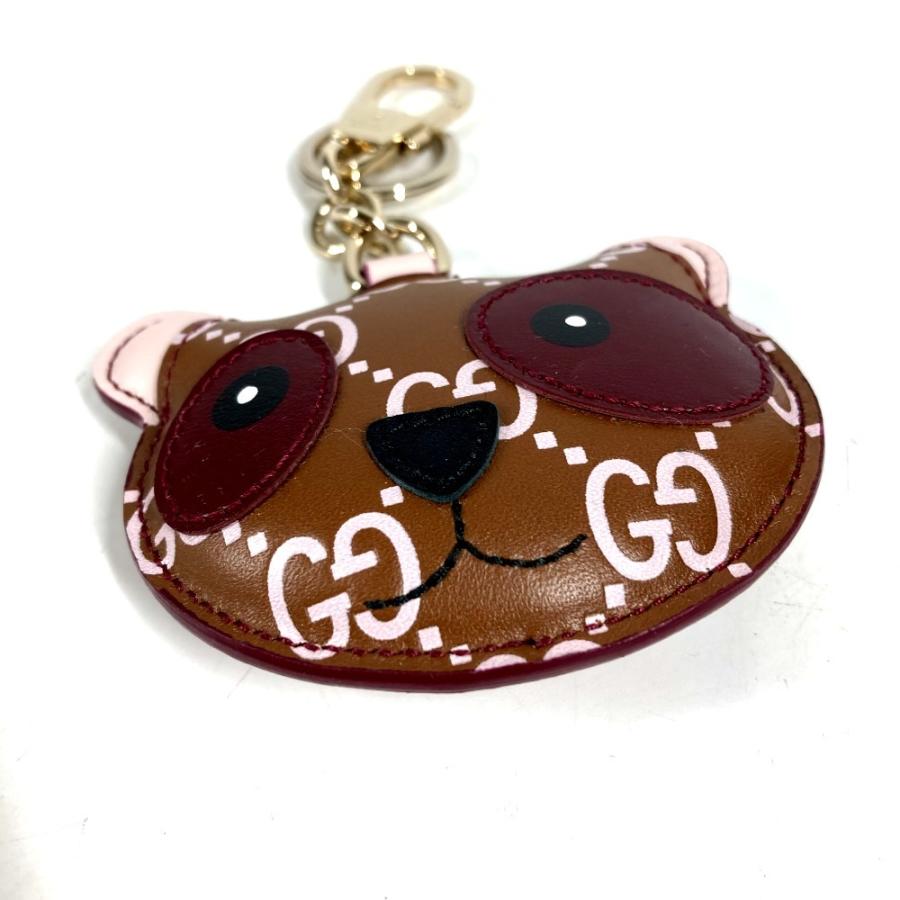 未使用 GUCCI グッチ  ?821890 パンダ シェイプ チャーム バッグチャーム GGエンブレム キーホルダー ブラウン ユニセックス【中古】 | GUCCI | 02