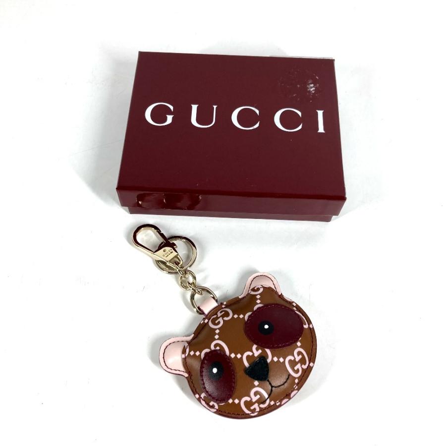 未使用 GUCCI グッチ  ?821890 パンダ シェイプ チャーム バッグチャーム GGエンブレム キーホルダー ブラウン ユニセックス【中古】 | GUCCI | 06