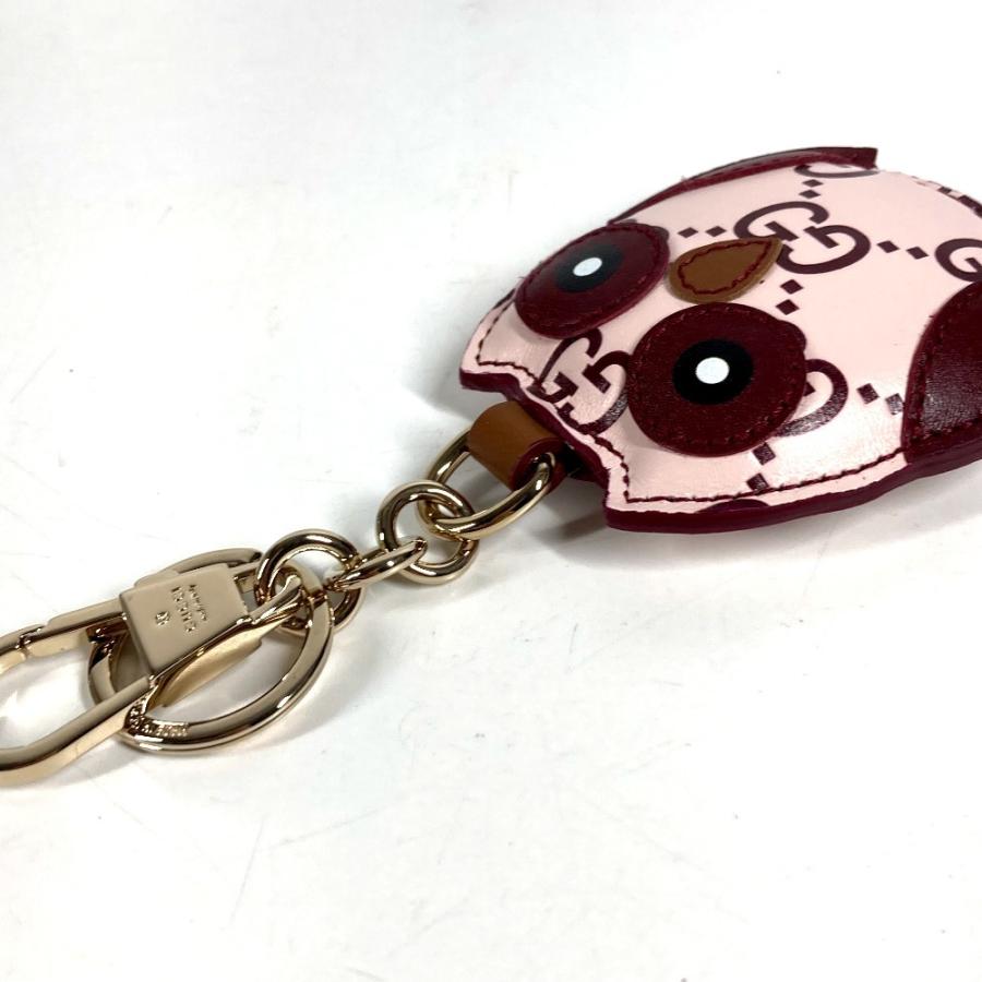 未使用 GUCCI グッチ 821813 オウル ふくろう シェイプ バッグ チャーム バッグチャーム GGエンブレム キーホルダー ピンク 【中古】 | GUCCI | 04