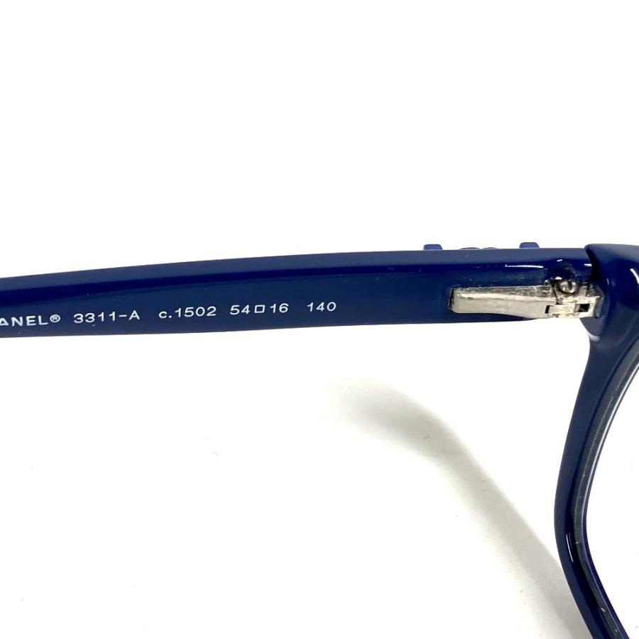 CHANEL シャネル 3311-A CC ロゴ ココマーク  めがね メガネ アイウェア 眼鏡 眼鏡 ブルー ユニセックス【中古】 | CHANEL | 07