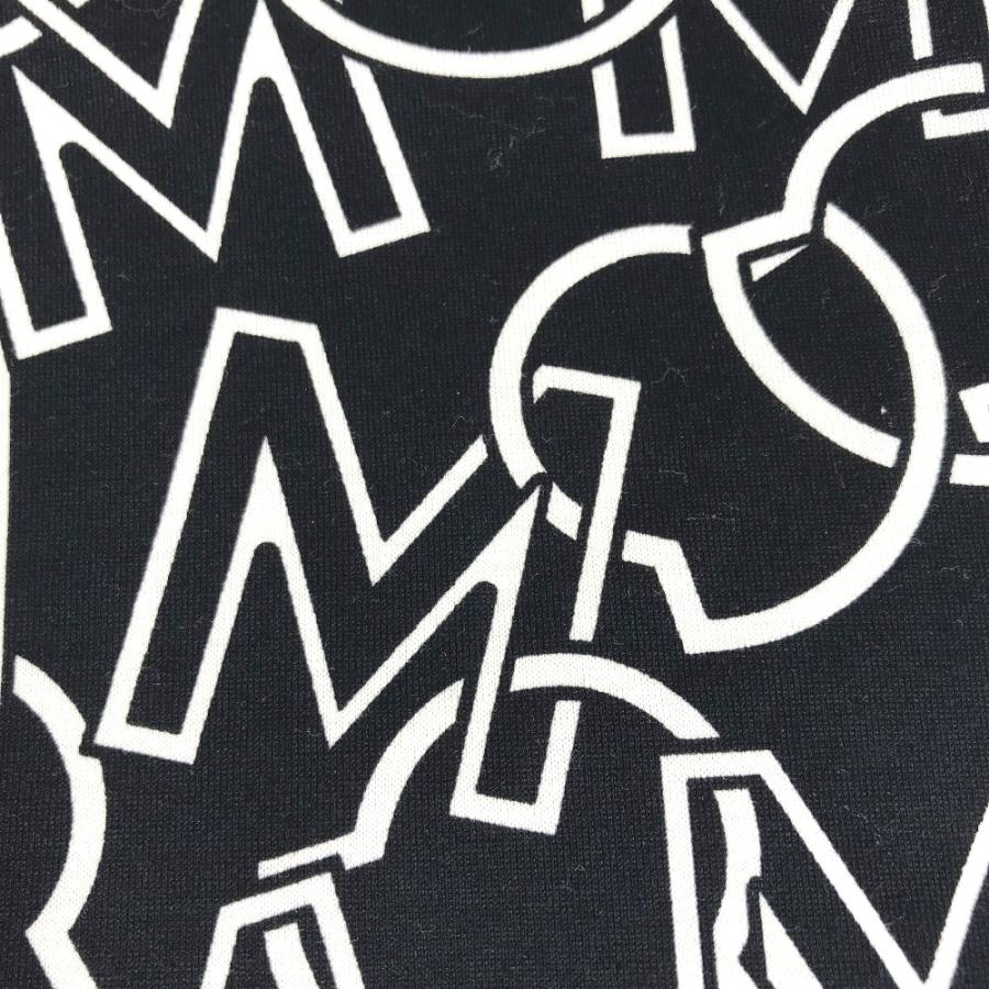 美品 MONCLER モンクレール T-SHIRT GIROCOLLO SS T-SHIRT 総柄 XSサイズ ロゴ 半袖Ｔシャツ ブラック 黒 レディース【中古】 | MONCLER | 07