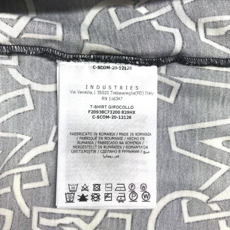 美品 MONCLER モンクレール T-SHIRT GIROCOLLO SS T-SHIRT 総柄 XSサイズ ロゴ 半袖Ｔシャツ ブラック 黒 レディース【中古】 | MONCLER | 09