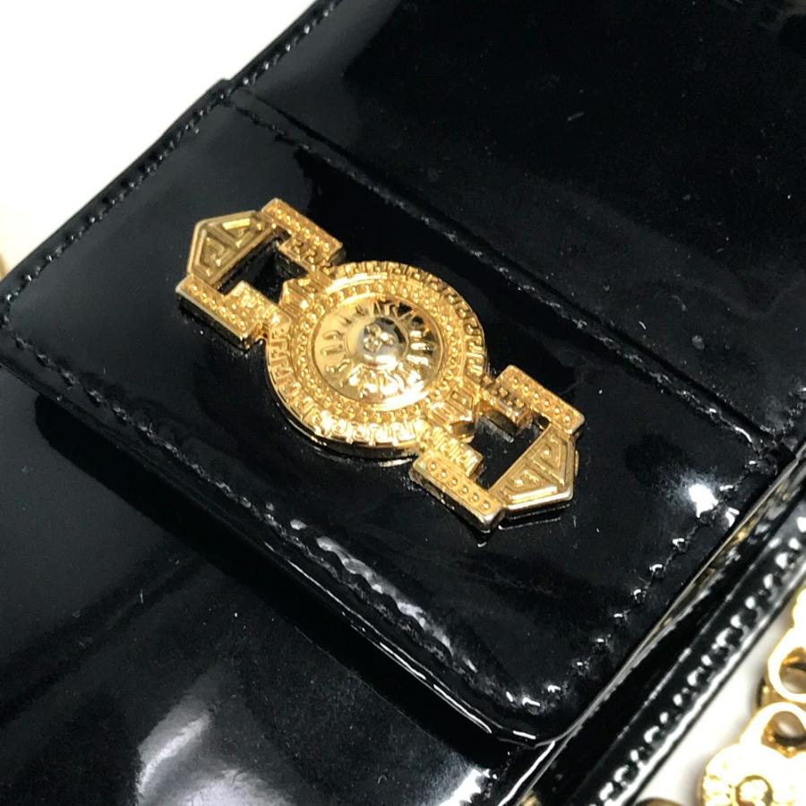 VERSACE ヴェルサーチ サンバースト ロゴ 携帯ポーチ フラップ