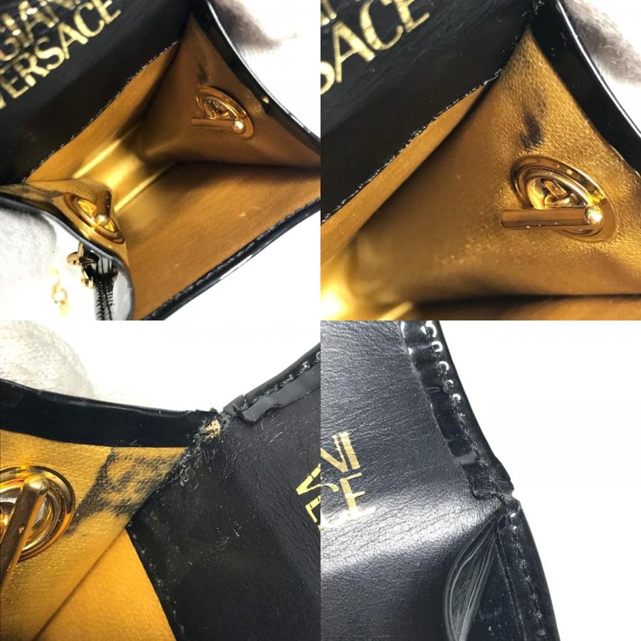 VERSACE ヴェルサーチ サンバースト ロゴ 携帯ポーチ フラップ
