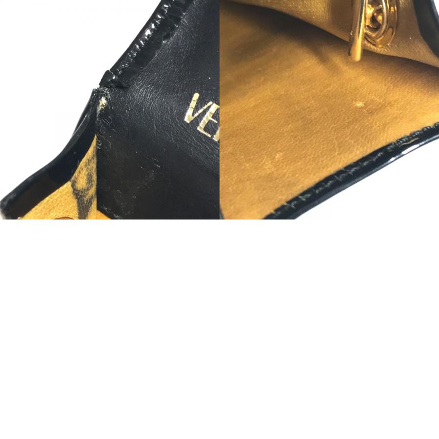 VERSACE ヴェルサーチ サンバースト ロゴ 携帯ポーチ フラップ