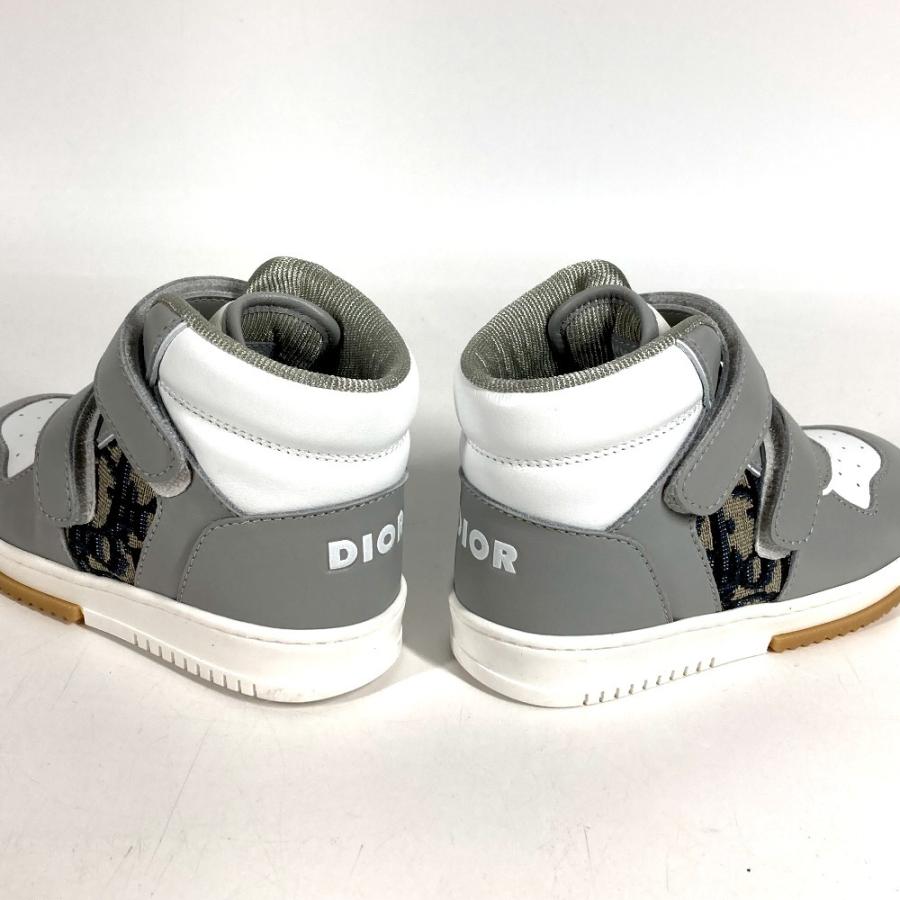 未使用 Dior ディオール ベビー B27 アップタウン ロートップスニーカー 靴 シューズ  トロッター ロゴ スニーカー グレー キッズ【中古】 |  | 04