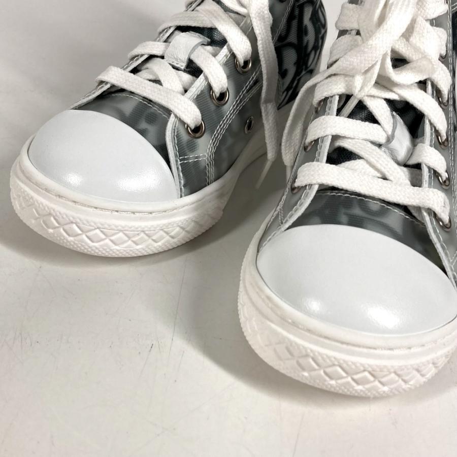 未使用 Dior ディオール B23 リーグ ハイトップスニーカー 靴 シューズ 紐 ハイカット トロッター ロゴ スニーカー グレー キッズ【中古】 |  | 02