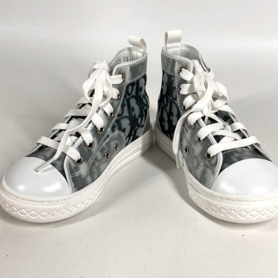未使用 Dior ディオール B23 リーグ ハイトップスニーカー 靴 シューズ 紐 ハイカット トロッター ロゴ スニーカー グレー キッズ【中古】 |  | 06