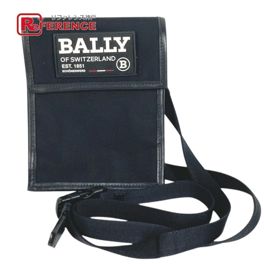BALLY バリー ロゴ カバン 斜め掛け フラップ  ショルダーバッグ ブラック ユニセックス【中古】 | Bally