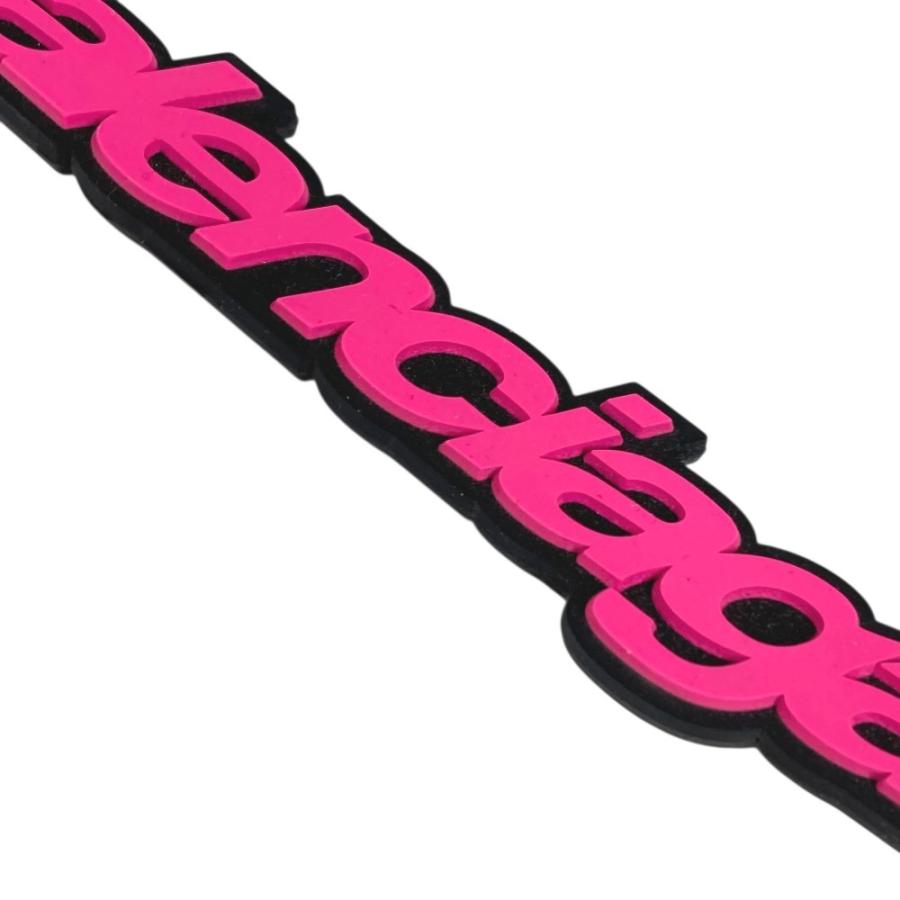 BALENCIAGA バレンシアガ ロゴ バッグチャーム アクセサリー  キーホルダー ピンク ユニセックス【中古】 | BALENCIAGA | 02