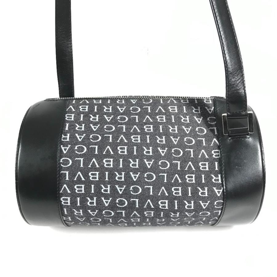 BVLGARI ブルガリ ロゴマニア カバン 斜め掛け ポシェット 筒形 ショルダーバッグ ブラック ユニセックス【中古】 | BVLGARI | 02