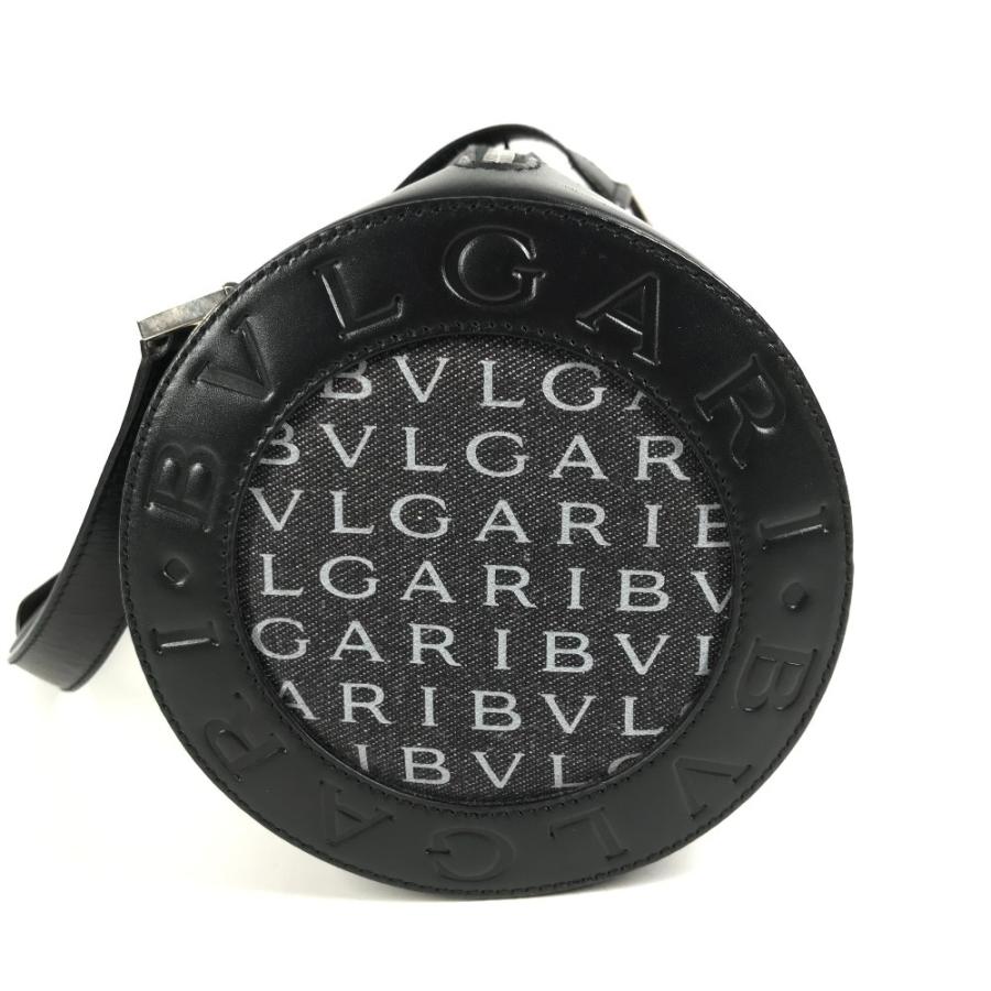 BVLGARI ブルガリ ロゴマニア カバン 斜め掛け ポシェット 筒形 ショルダーバッグ ブラック ユニセックス【中古】 | BVLGARI | 03