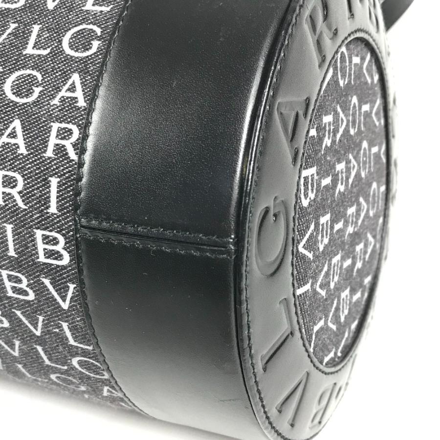 BVLGARI ブルガリ ロゴマニア カバン 斜め掛け ポシェット 筒形 ショルダーバッグ ブラック ユニセックス【中古】 | BVLGARI | 06