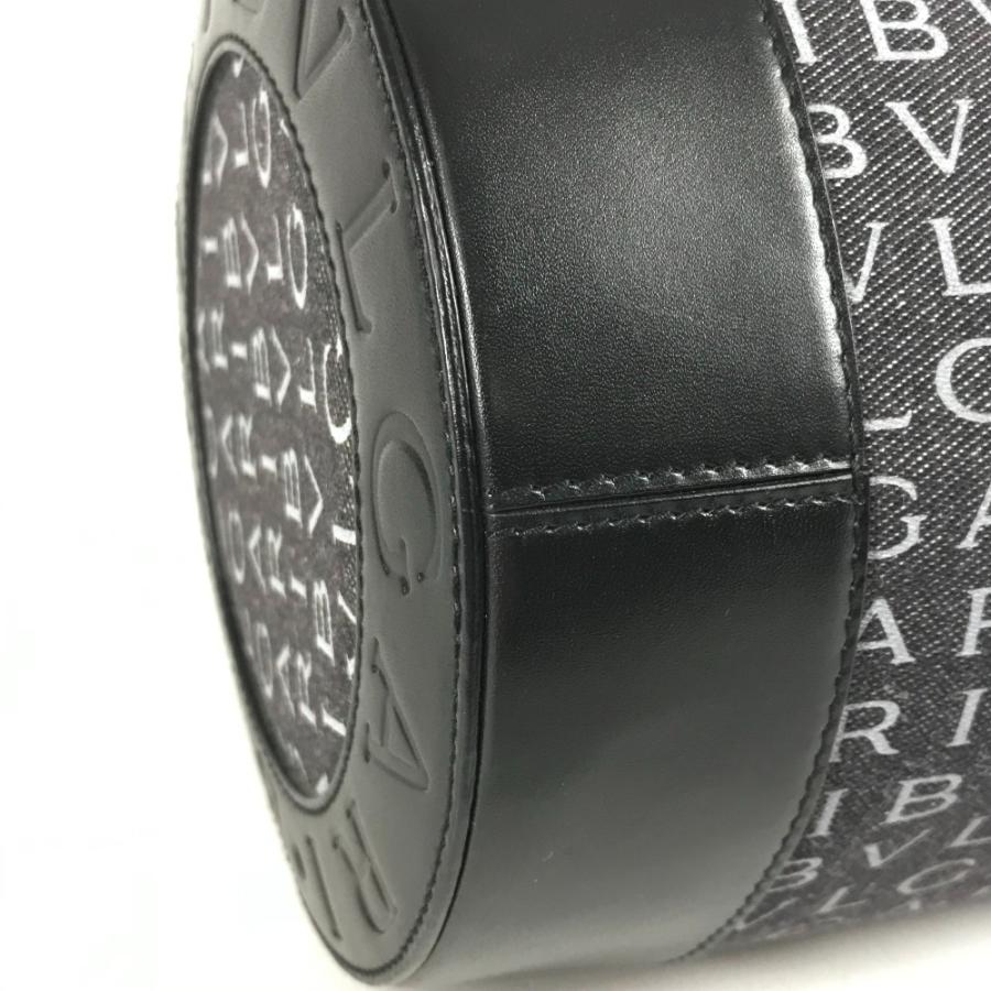 BVLGARI ブルガリ ロゴマニア カバン 斜め掛け ポシェット 筒形 ショルダーバッグ ブラック ユニセックス【中古】 | BVLGARI | 07