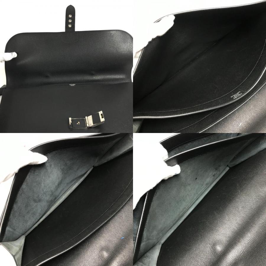 エルメス HERMES サックアデペッシュ 38 サックアデペッシュ38  トートバッグ 肩掛け ハンドバッグ ビジネスバッグ レザー I□刻 ブラック HERMES（エルメス） サックアデペッシュ 38 トートバッグ 肩掛け