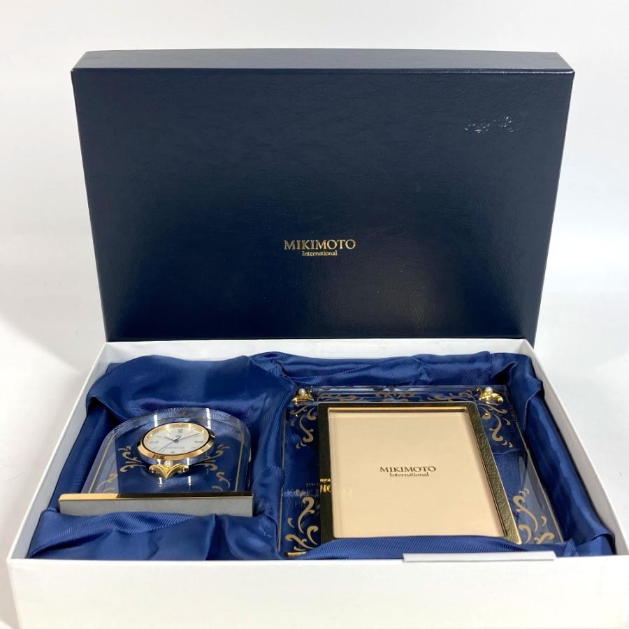 美品 MIKIMOTO ミキモト 置時計＆フォトフレーム セット パール 2つセット 写真立て ウォッチ 置時計 クリア レディース【中古】 | MIKIMOTO | 01