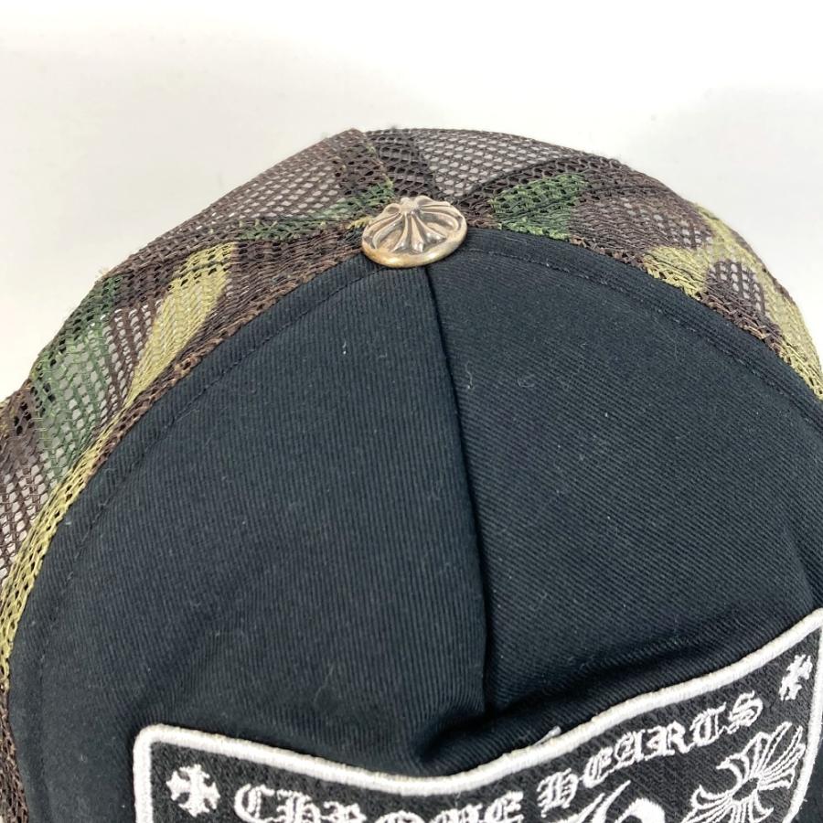 CHROME HEARTS クロムハーツ ロゴ 迷彩 カモフラ メッシュ 帽子 キャップ帽 ベースボール キャップ ブラック ユニセックス【中古】 |  | 01